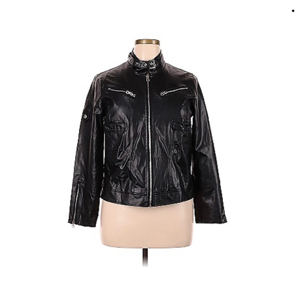Plus size faux leather jacket. Like new